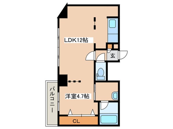 アンビシャス北大前の物件間取画像